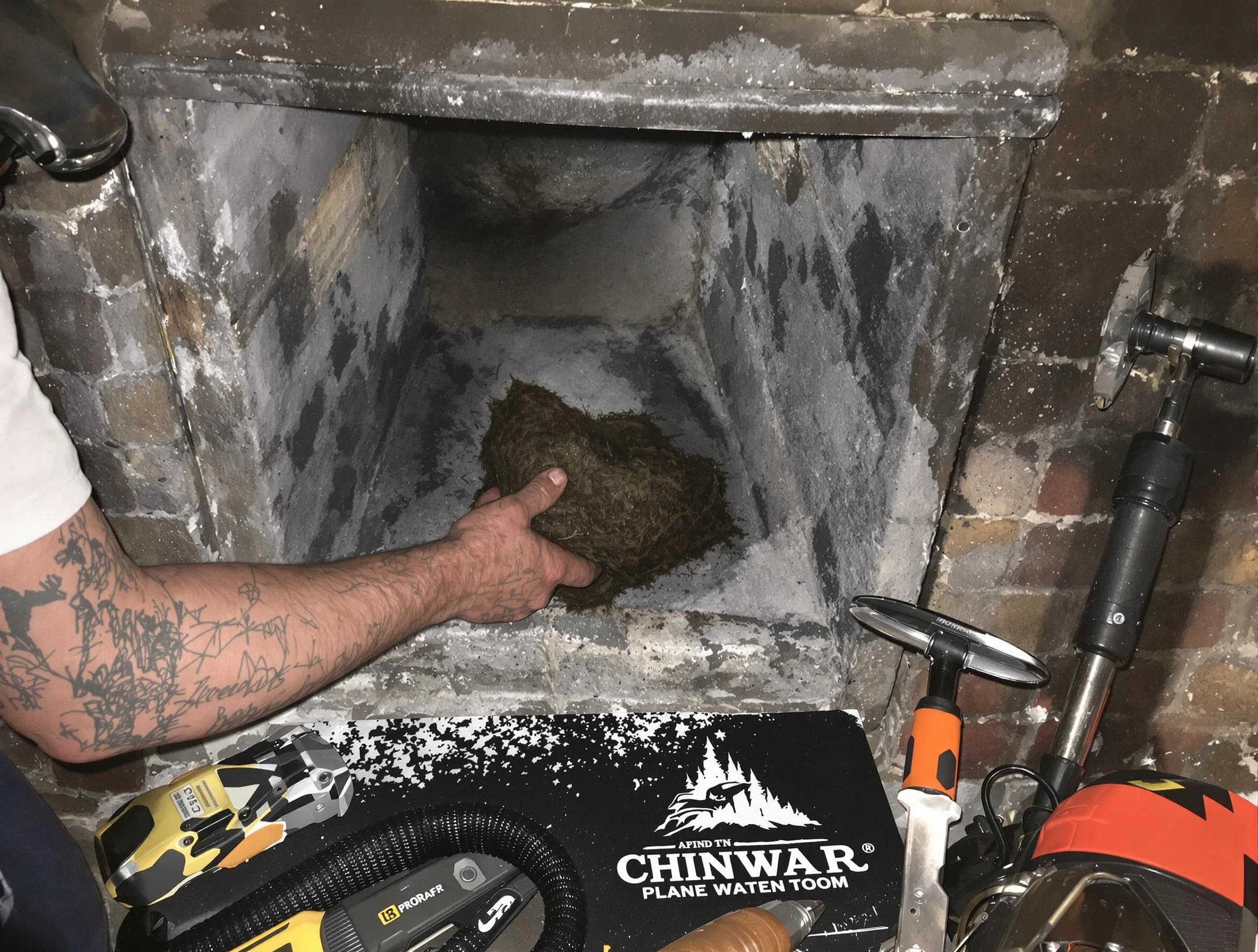 Chandler Chimney Sweep safely removing debris and screening chimney in Chandler, AZ