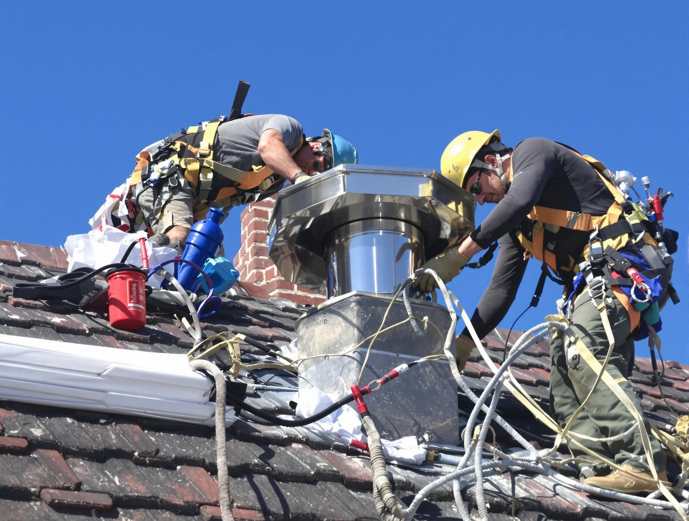 Protective chimney cap installed by Chandler Chimney Sweep in Chandler, AZ