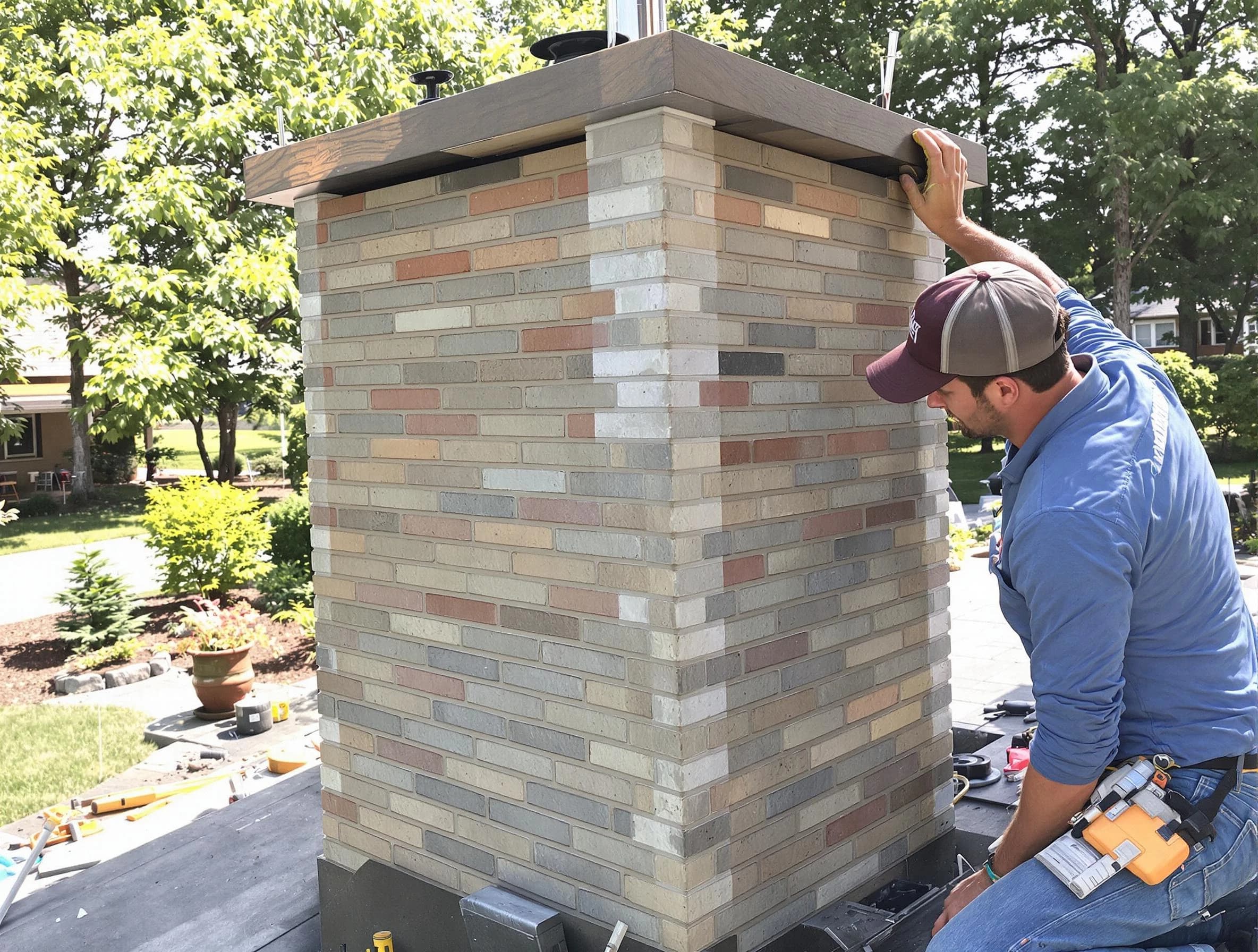 Chandler Chimney Sweep completing a modern chimney remodel in Chandler, AZ