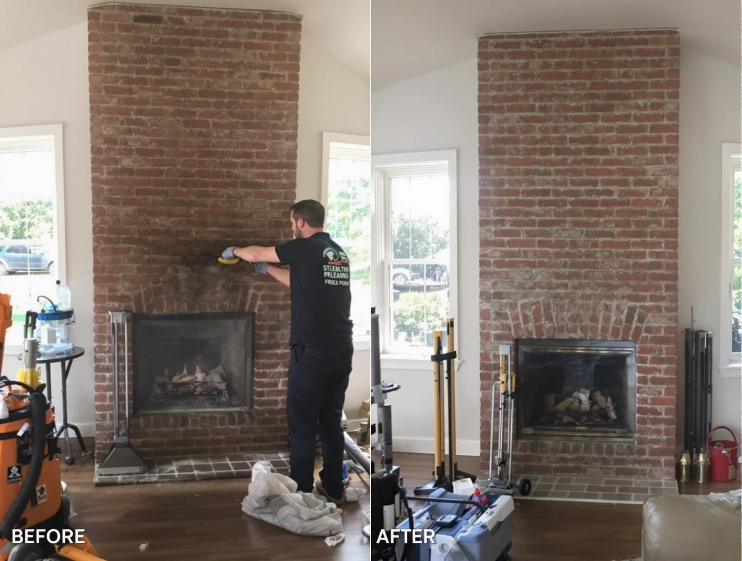 Finished chimney sweeping service by Chandler Chimney Sweep in Chandler, AZ