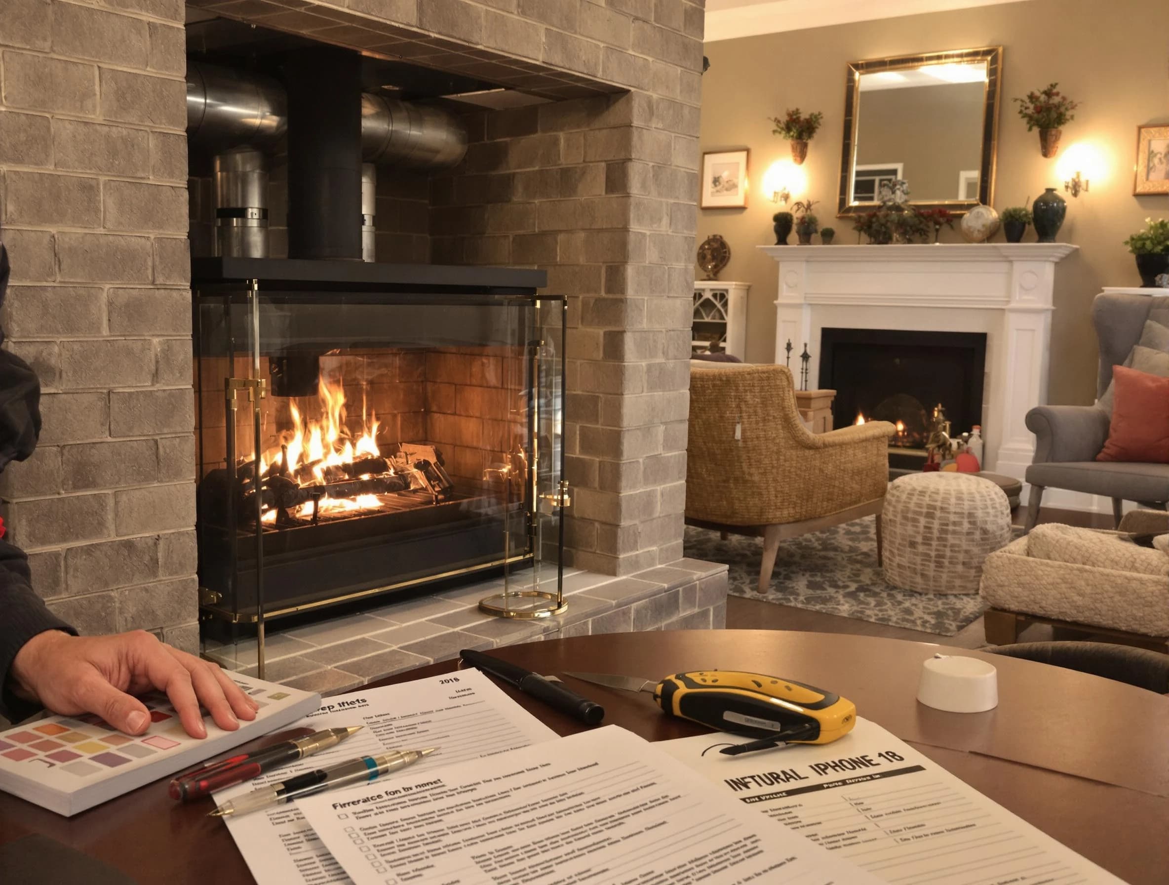 Chandler Chimney Sweep verifying fireplace safety measures in Chandler, AZ