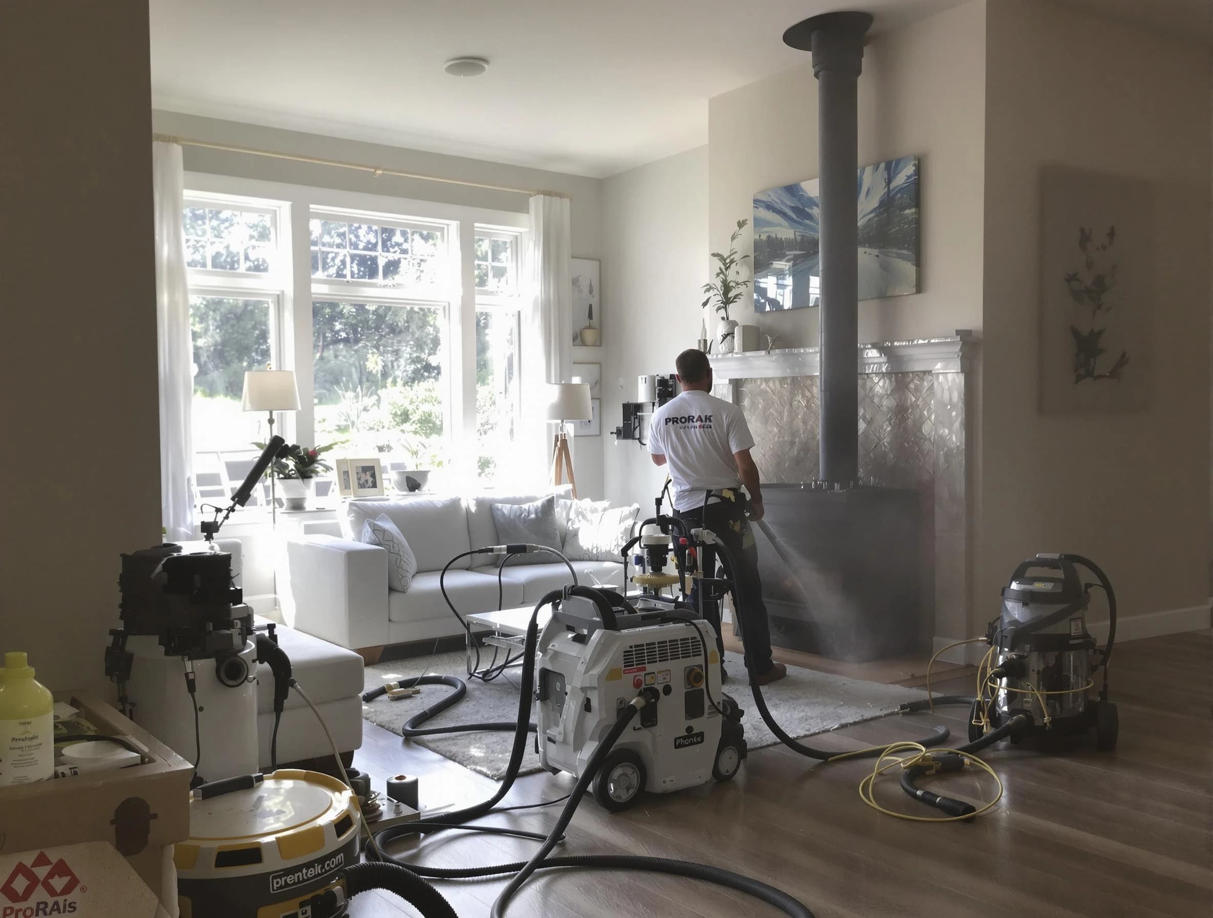 Soot removal service by Chandler Chimney Sweep for a fireplace in Chandler, AZ