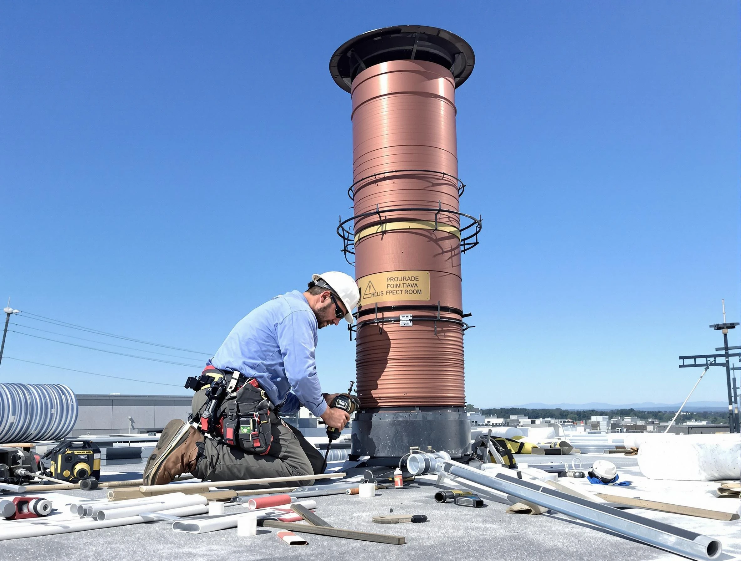 Installed chimney liner by Chandler Chimney Sweep in Chandler, AZ