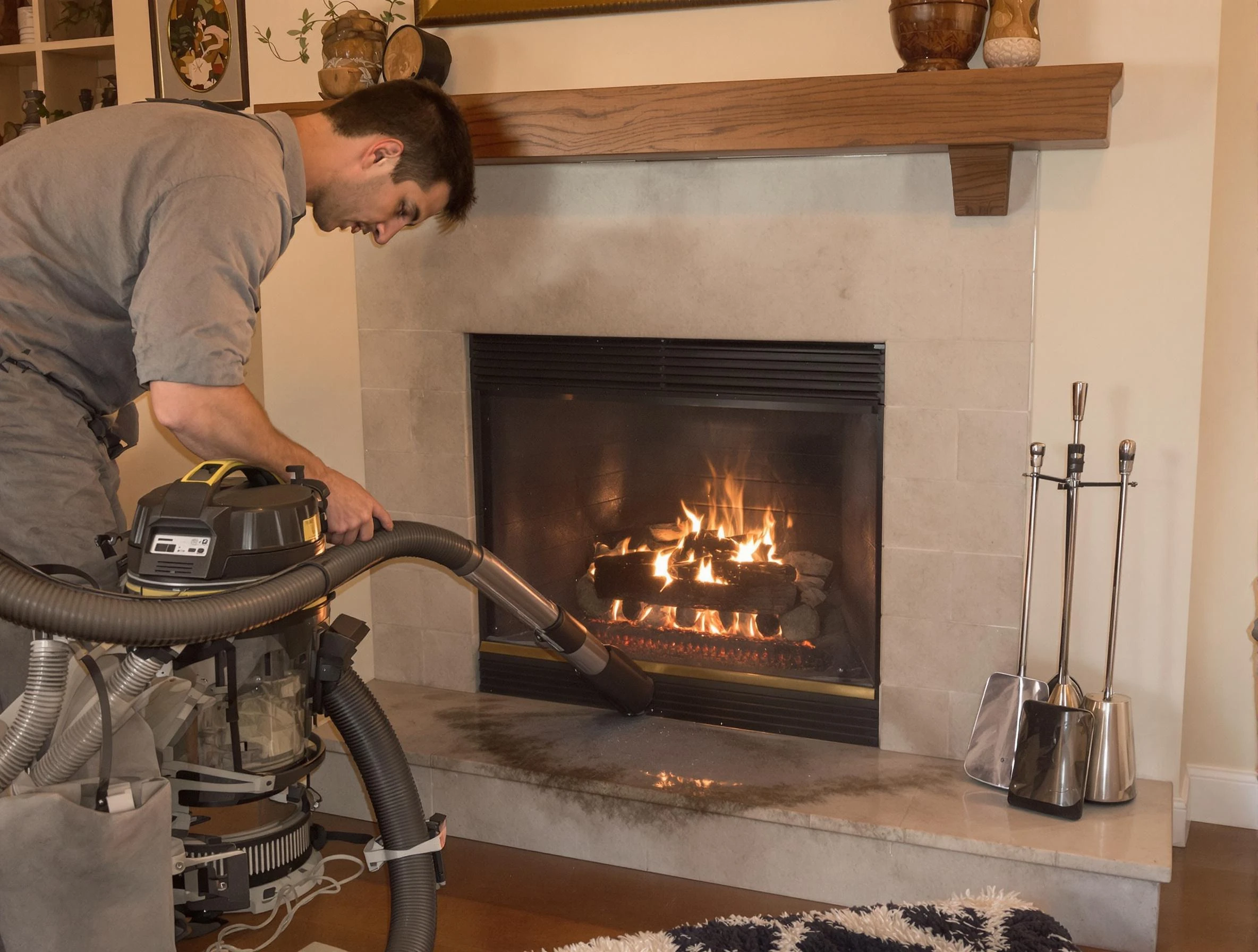 Routine fireplace upkeep by Chandler Chimney Sweep in Chandler, AZ