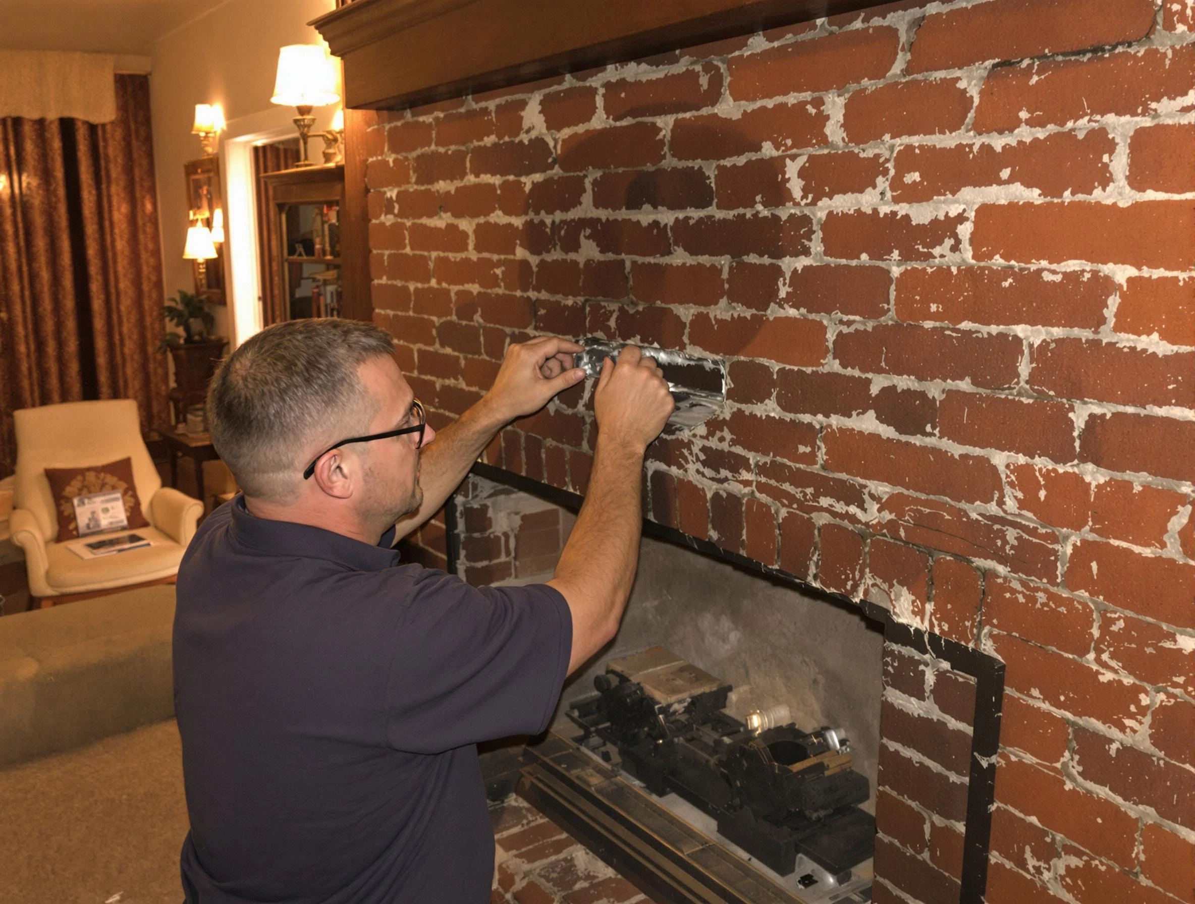 Chandler Chimney Sweep expert fixing a fireplace in Chandler, AZ