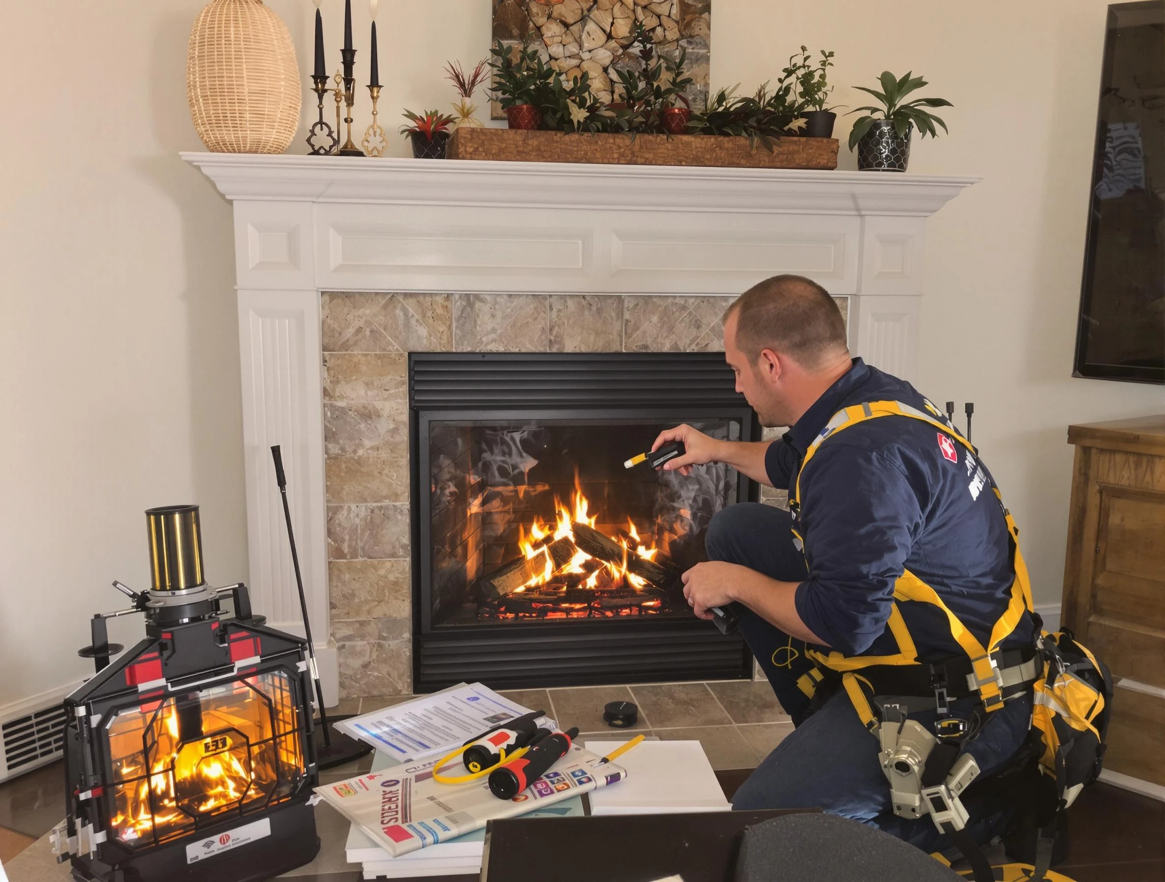 Safety-focused fireplace inspection by Chandler Chimney Sweep in Chandler, AZ
